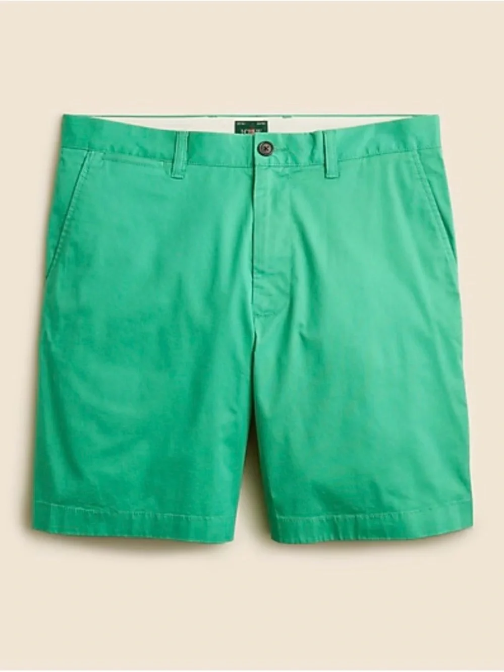 J. Crew 9” Portsider Villa Green Flat Front Chino Shorts